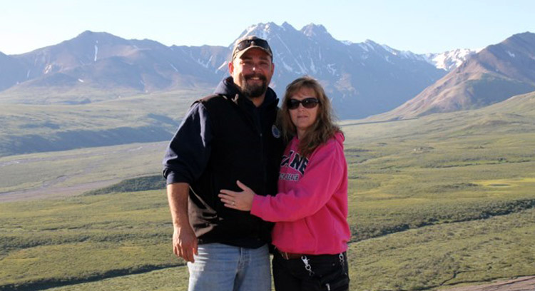 Our contest winner Laurie Baird and her husband Richard in Denali