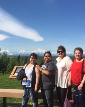 Jennifer Haas (second from left) and family