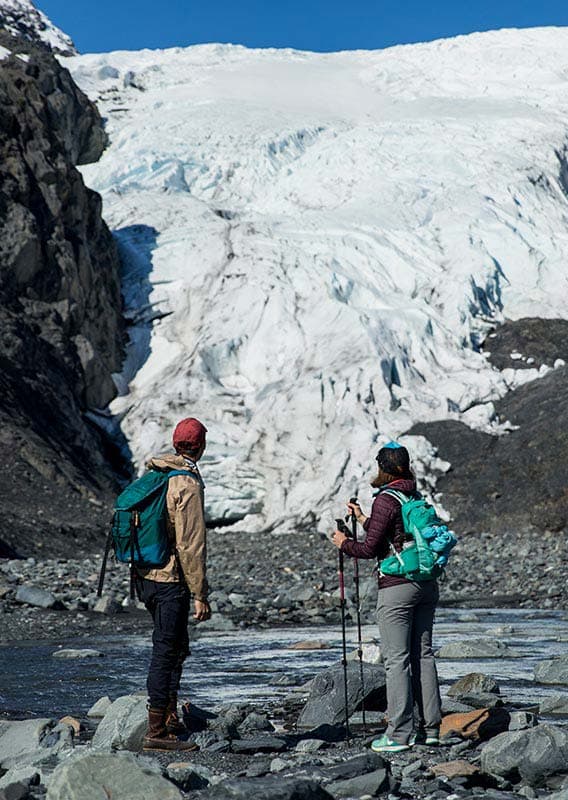 Hikers at Exit Glacier, Seward 