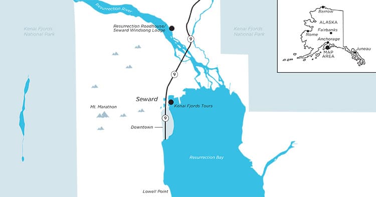 Location of Seward on a map