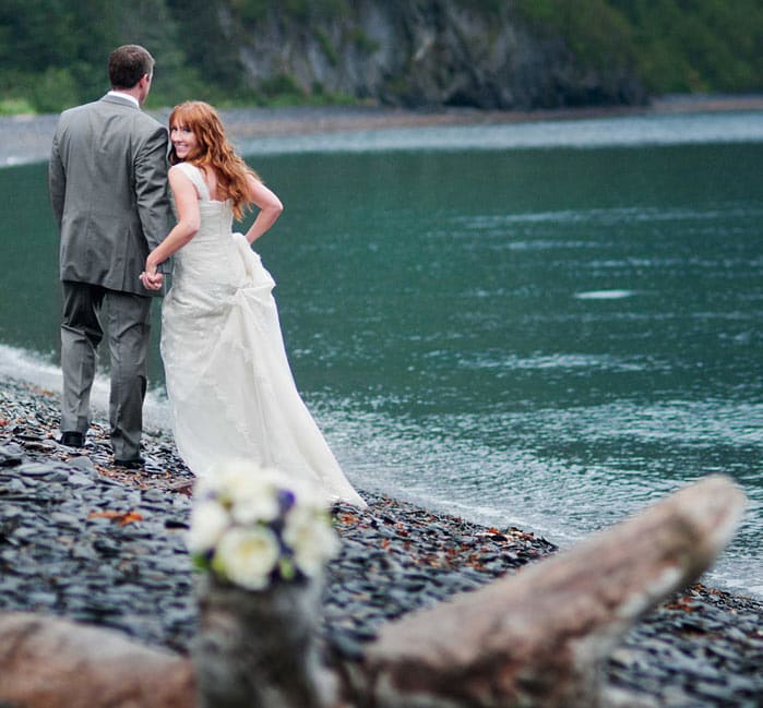 Bride and Groom on Fox Island