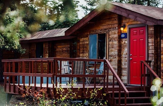 Exterior of a Denali Cabin