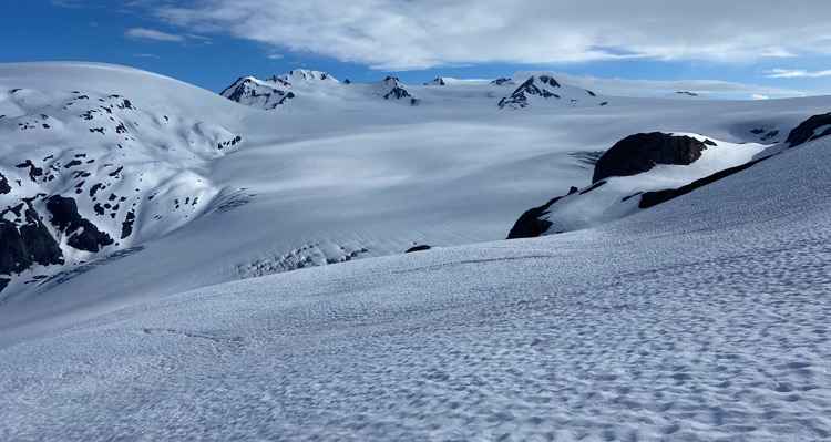 Harding Icefield in Kenai Fjords National Park in Alaska