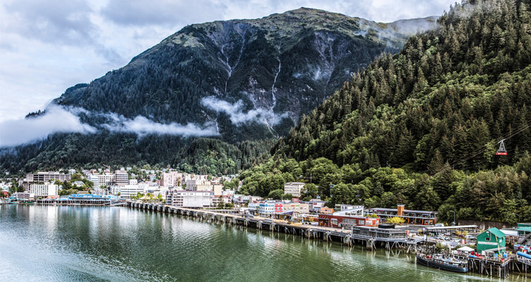 Aerial view of Juneau, Alaska