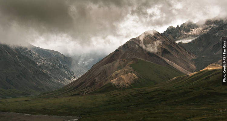 Polychrome Pass in Denali National Park.