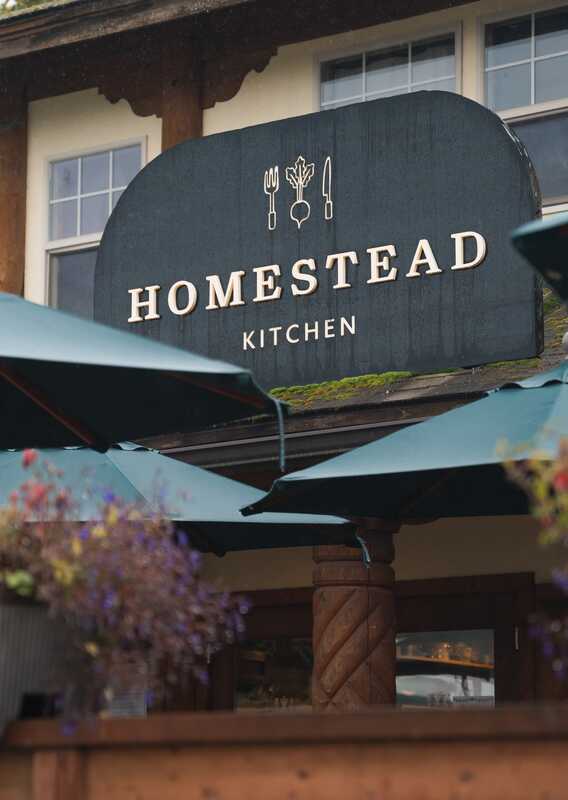 An external view of the Homestead Kitchen sign.