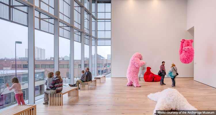 Art of the North Galleries sitting area