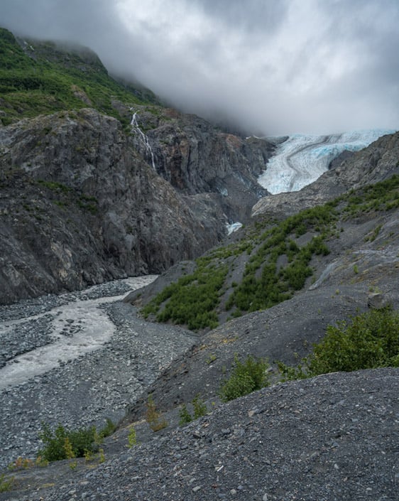 Exit Glacier on an overcast day